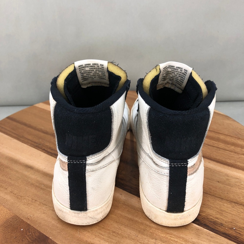 Nike Blazer Mid 77 High Top Sneakers Shoes White Black Womens 8 Retro Classic - Picture 4 of 7